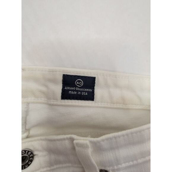 Adriano Goldschmied Jeans Womens Sz 28 The Stilt Roll Up Cigarette Stretch White - Picture 6 of 10